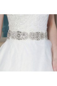 A-line V-neck Organza Wedding Dress