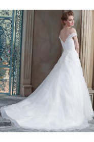 A-line Off-the-shoulder Organza Wedding Dress