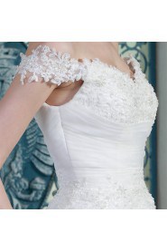 A-line Off-the-shoulder Organza Wedding Dress