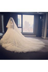 A-line Strapless Lace Wedding Dress