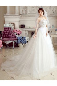 A-line Strapless Wedding Dress
