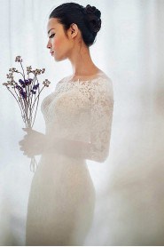 Trumpet / Mermaid Off-the-shoulder Lace Wedding Dress