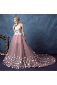 A-line Scoop Tulle Quinceanera Dress