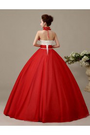 Ball Gown Halter Tulle Quinceanera Dress
