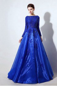 A-line Bateau Chiffon Prom / Evening Dress