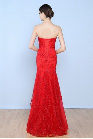 Trumpet / Mermaid Strapless Tulle,Lace Prom / Evening Dress