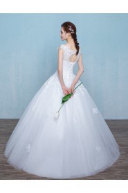Ball Gown Scoop Organza Wedding Dress