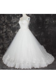 Ball Gown Straps Lace Wedding Dress