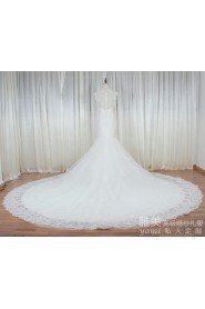 Sheath / Column V-neck Lace Wedding Dress