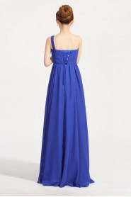 Sheath / Column One Shoulder Chiffon,Lace Prom / Evening Dress