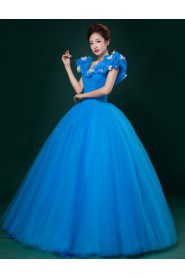 Ball Gown V-neck Tulle Quinceanera Dress