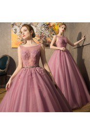 Ball Gown Bateau Tulle Quinceanera Dress
