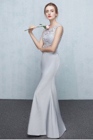 Trumpet / Mermaid Scoop Floor-length Prom / Evening Dress
