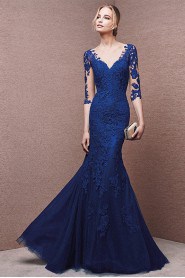 Trumpet / Mermaid V-neck Prom / Evening Dress