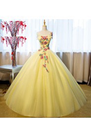 Ball Gown Off-the-shoulder Quinceanera Dress with Flower(s)
