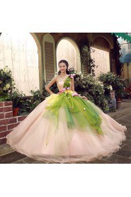 Ball Gown One Shoulder Tulle Evening / Prom Dress