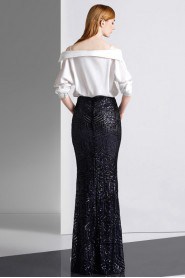 Sheath / Column Off-the-shoulder Evening / Prom Dress with Beading
