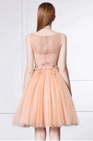 Ball Gown Scoop Evening / Prom Dress with Beading
