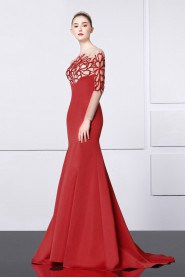 Trumpet / Mermaid Scoop Evening / Prom Dress with Embroidery