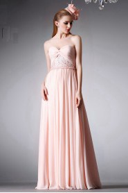 Sheath / Column Strapless Evening / Prom Dress with Beading