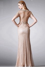 Sheath / Column V-neck Evening / Prom Dress with Embroidery