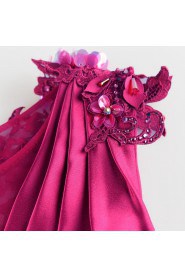 Sheath / Column V-neck Evening / Prom Dress with Flower(s)