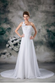 Chiffon One Shoulder A Line Gown