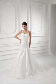 Taffeta Sweetheart A Line Gown with Embroidery