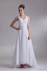 Chiffon V-Neck A Line Gown