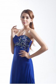 Chiffon Sweetheart A Line Dress with Embroidery