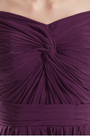 Chiffon Portrait Column Cap Sleeves Dress