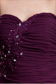 Chiffon Sweetheart A Line Dress with Embroidery