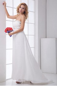 Chiffon Sweetheart Empire Dress with Sequins
