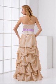Satin Strapless A Line Dress