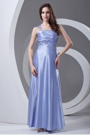 Satin Straps Column Dress with Sequins