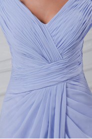 Chiffon V-Neck Column Dress