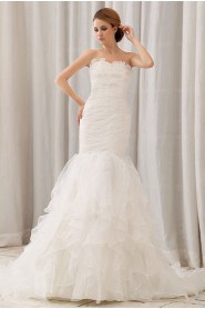 Organza Sweetheart Mermaid Dress with Ruffle