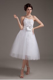 Tulle Strapless Short A-Line Dress