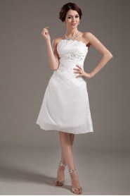 Chiffon Strapless Short A-Line Dress