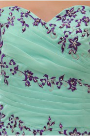 Chiffon Sweetheart Ankle-Length A-Line Dress