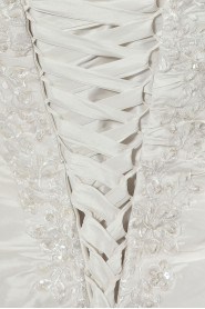 Taffeta Straps Neckline A-Line Dress with Embroidery 