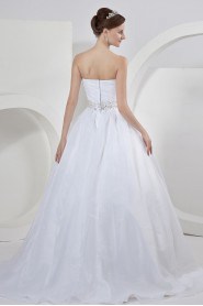 Yarn and Tulle Sweetheart Ball Gown with Beaded