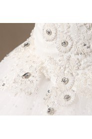 Net Halter Floor Length Ball Gown with Sequins