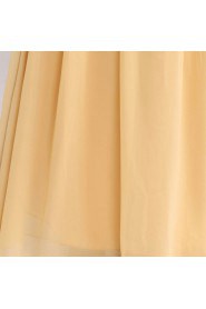 Chiffon Halter Floor Length Empire Dress with Crystal