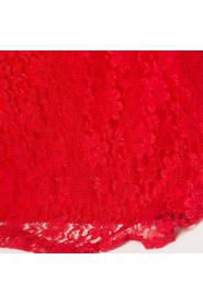 Lace Strapless Floor Length Sheath Dress with Handmade Flowers