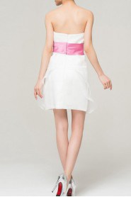 Organza Strapless Short Corset Dress