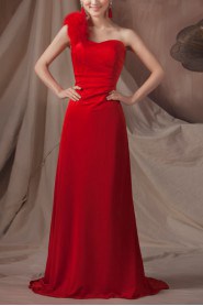 Satin One Shoulder A-line Dress