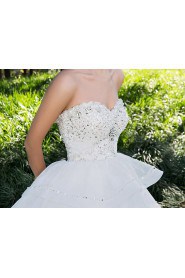 Lace,Satin,Tulle Sweetheart Ball Gown Dress with Sequins