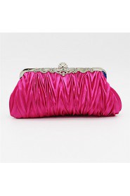 Women Satin Casual Clutch Clutch / Evening Bag Beige / Pink / Purple / Blue / Gold / Silver / Black