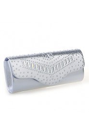 Women PU Minaudiere Clutch / Evening Bag / Wristlet Gold / Silver / Gray / Black / Fuchsia